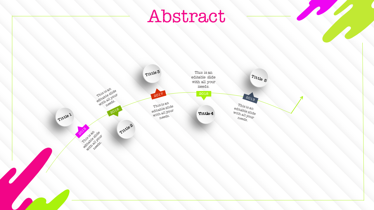 Attractive Abstract PPT Templates and Google Slide -Five Node